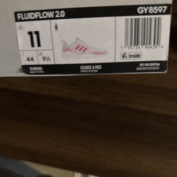 Adidas GY8597 Fluid Flow 2.0 Sneaker Shoes Pink / Turbo Women’s Size 11 No Lid - Picture 6 of 6